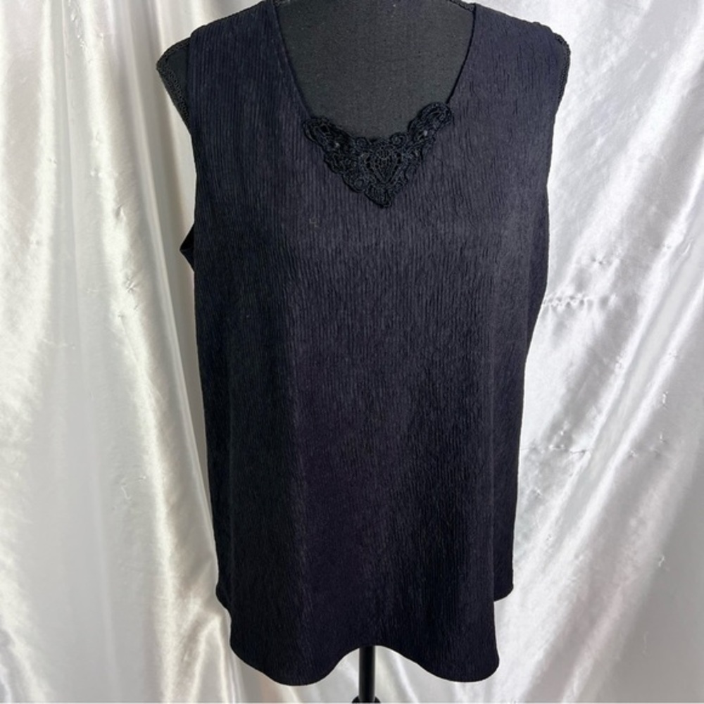 Vintage Black Sleeveless Tank Top – Whimsigoth Boho Fairycore Aesthetic L